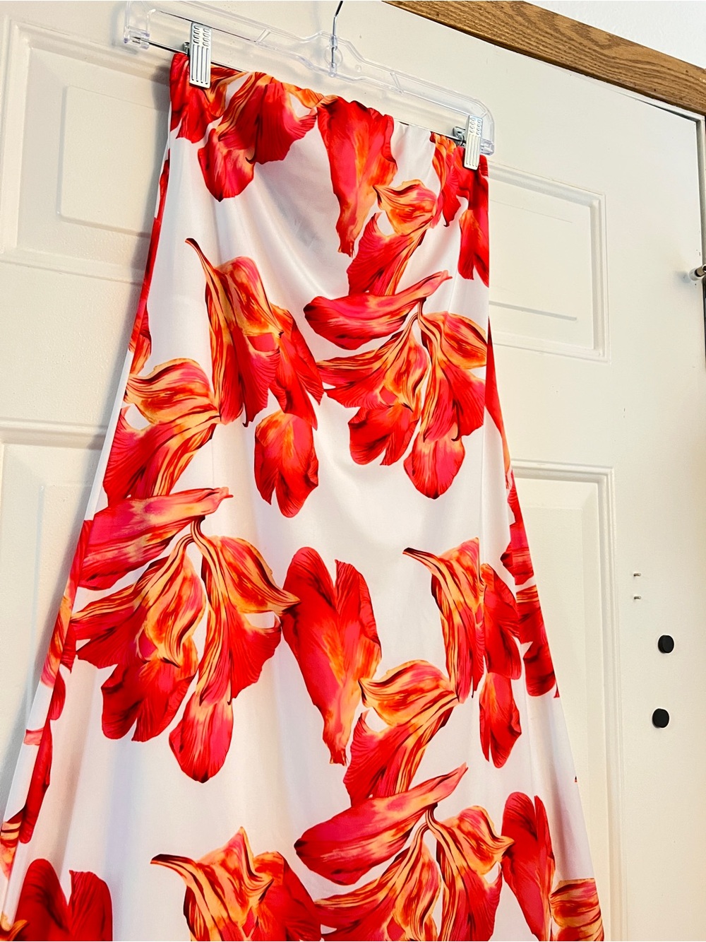 Ariella strapless patterned dress